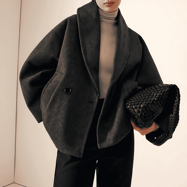 Drune | Damen Klassischer Tweed Mantel Kurzer Stil
