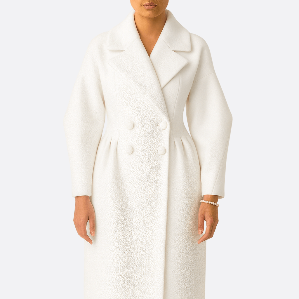 Drune | Damen Doppelreihige Jacke mit Breitem Kragen