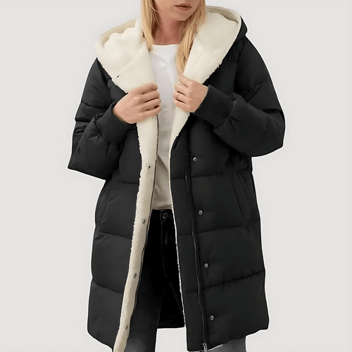 Drune | Damen Faux-Fur gefütterte Jacke Lange Jackenstil