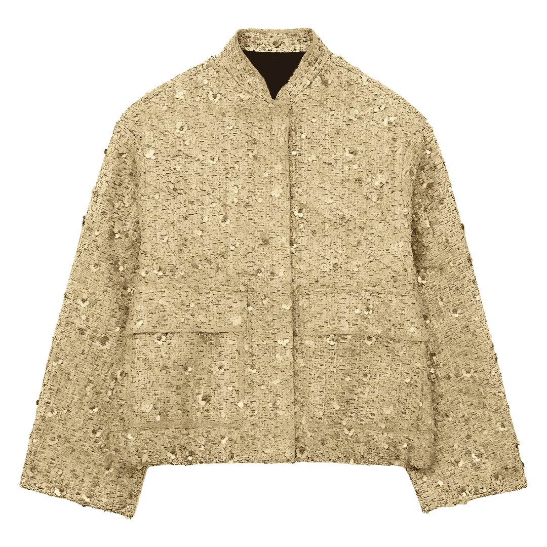 Drune | Damen Leichte Pailletten Kurze Jacke Stilvoll & Nett