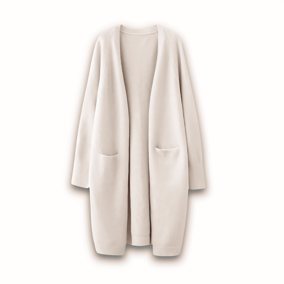 Drune | Damen Lange Cardigan Jacke Gemütlich Strick Stil