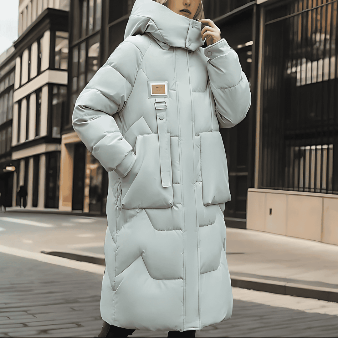 Drune | Damen Maxi Lange Gefütterte Jacke Mit Kapuze