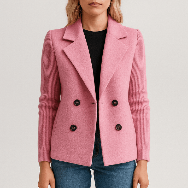 Drune | Damen Blazerjacke mit Puffärmeln Wollmischung