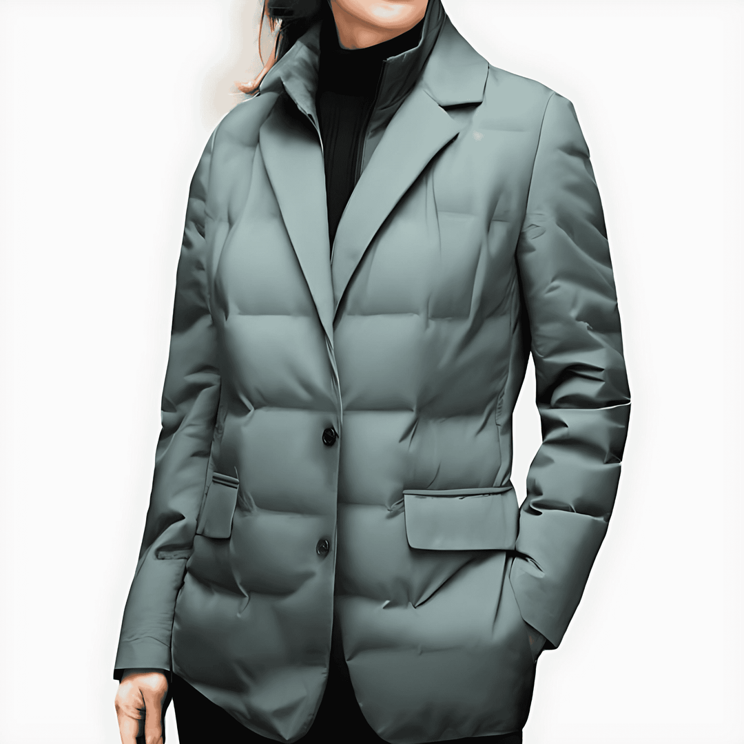 Drune | Damen Puffer Blazer Jacke Mit Spitzrevers Stil