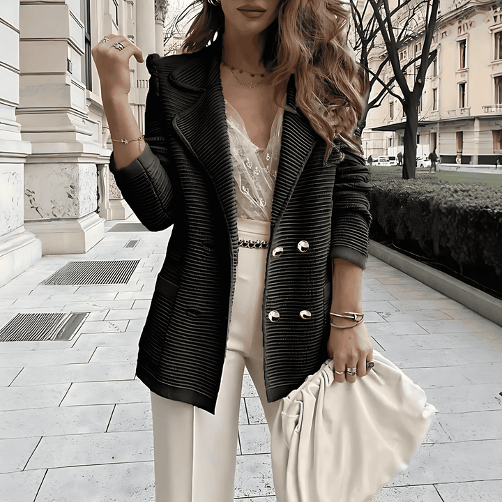 Drune | Damen Stilvolle Blazer mit klassischen Knopfdetails