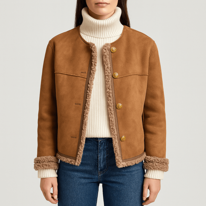 Drune | Damen Wildlederjacke Gemütlicher Vintage-Schnitt