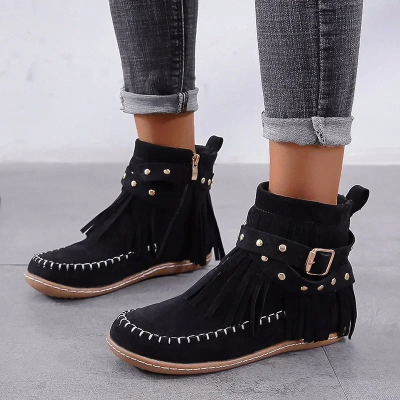 Drune | Rundkopf-Winterstiefel für Damen – Stilvolles & Bequemes Schneeschuhwerk