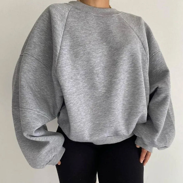Drune | Lockerer Rundhals Langärmeliger Pullover