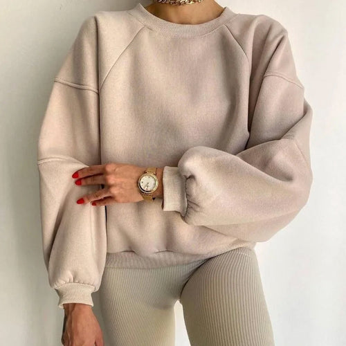 Drune | Lockerer Rundhals Langärmeliger Pullover