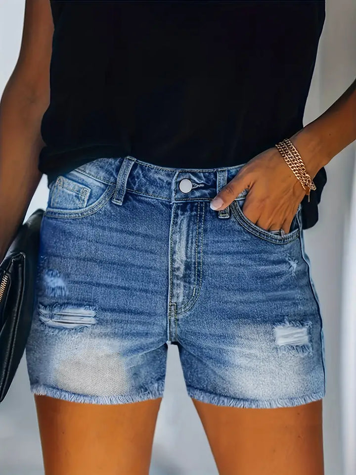Drune | Frühling/Sommer Ripp-Denim-Shorts