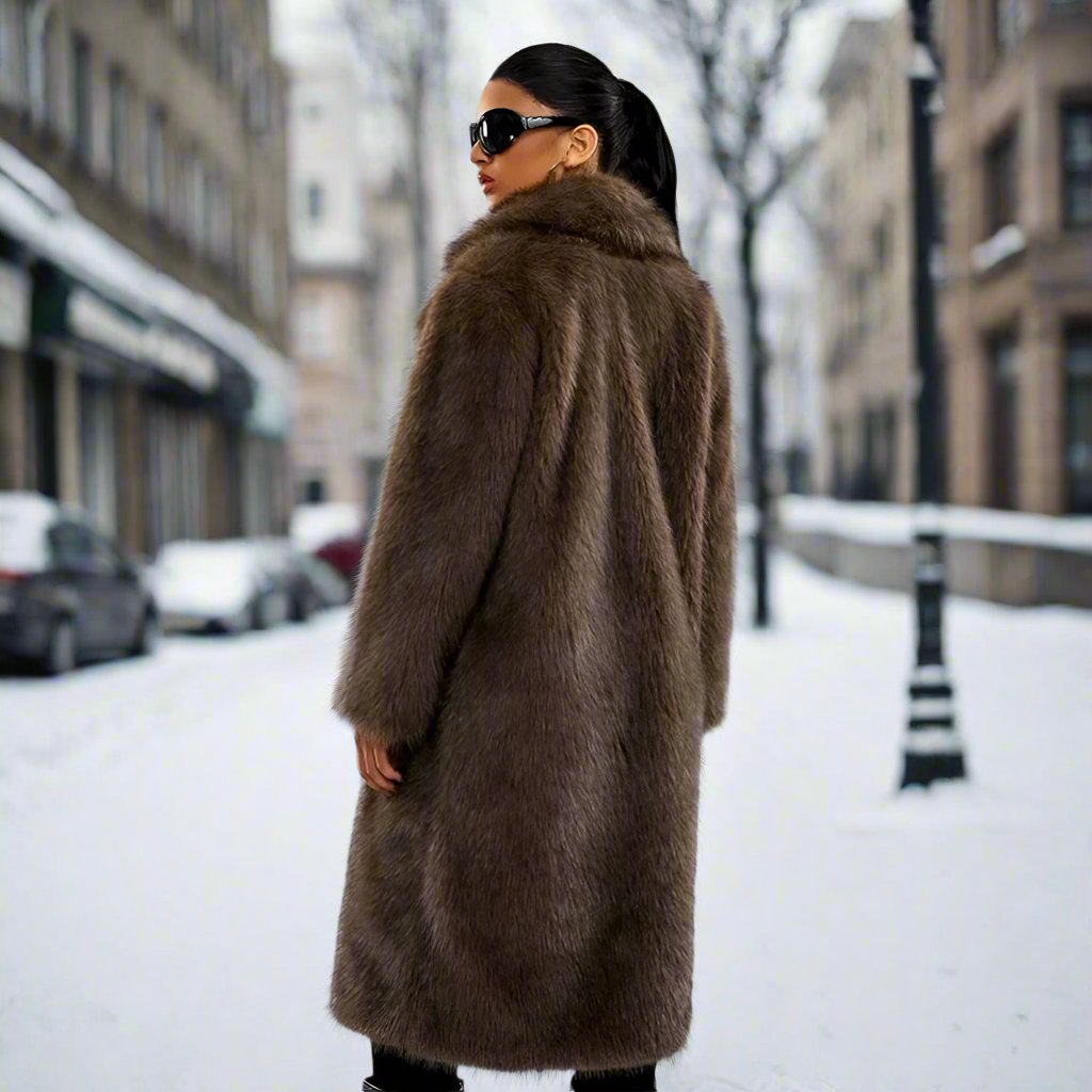 Drune | Kunstfell Für Frauen Langer Eleganter Schnitt Luxuriös Und Warm