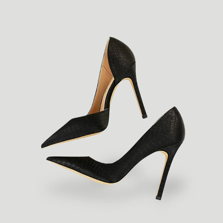 Drune | Stiletto Absätze Spitz Zulaufend Elegantes Gemustertes Design Hohe Schmale Absätze