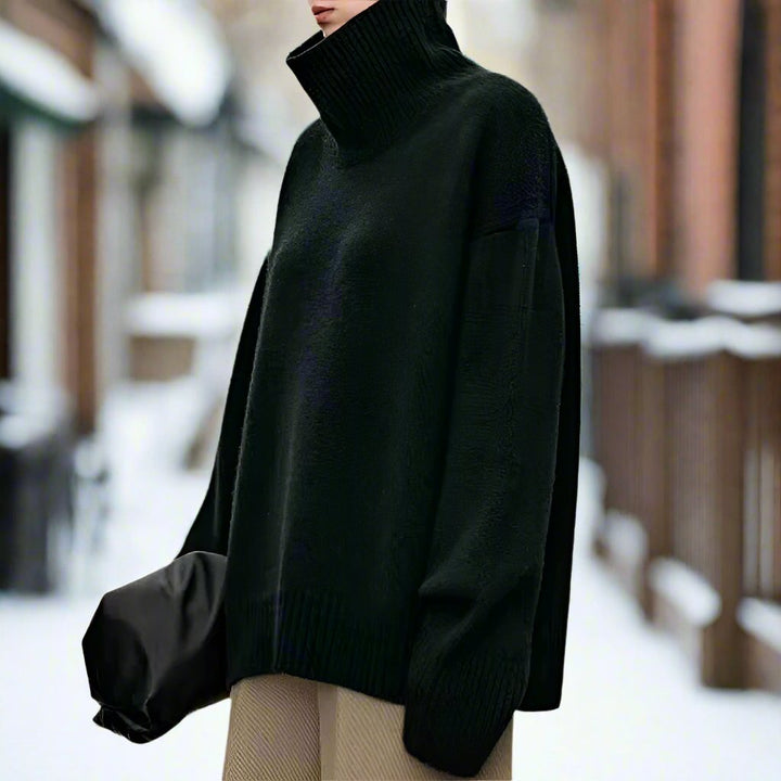 Drune | Rollkragenpullover - Gestrickte Wollmischung - Oversized Fit - Weich und Warm