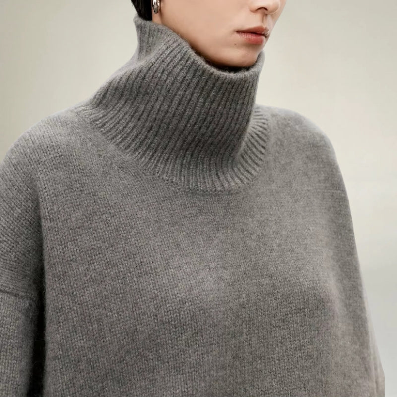 Drune | Rollkragenpullover - Gestrickte Wollmischung - Oversized Fit - Weich und Warm