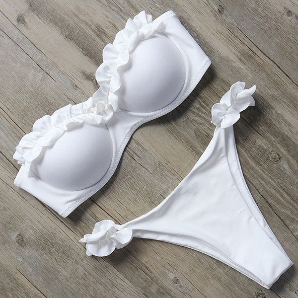 Drune | Push-Up-Bikini-Set mit Rüschen für Damen