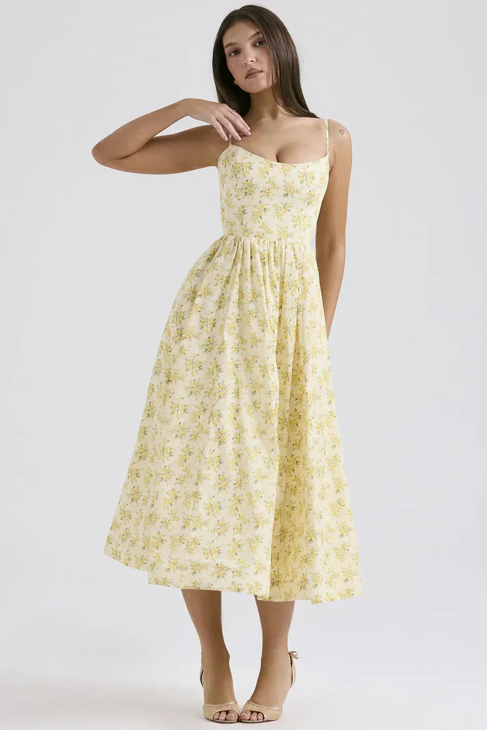 Drune | Elegantes Midi-Kleid aus Leinen