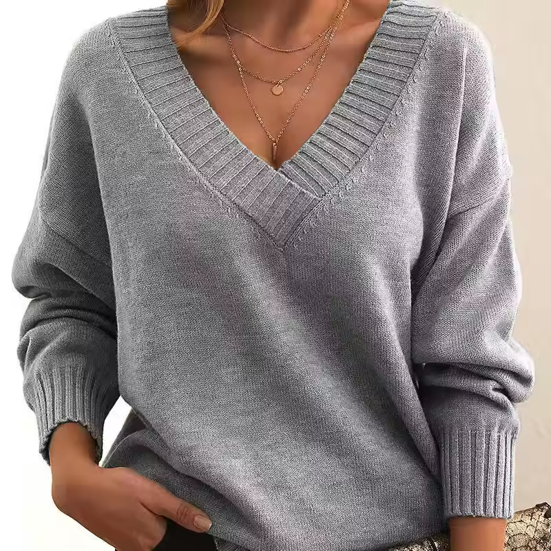 Drune | Schicker V-Ausschnitt Strickpullover