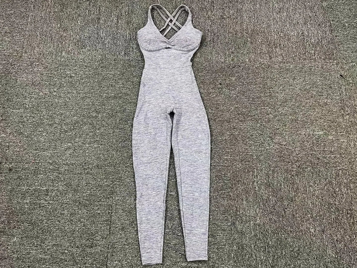 Drune | Sportlicher Jumpsuit Frauen Sportbekleidung Push-Up Gym Set Frauen Fitness Overall Lycra Sport Outfit für Frauen Sportbekleidung Yoga Kleidung Pink