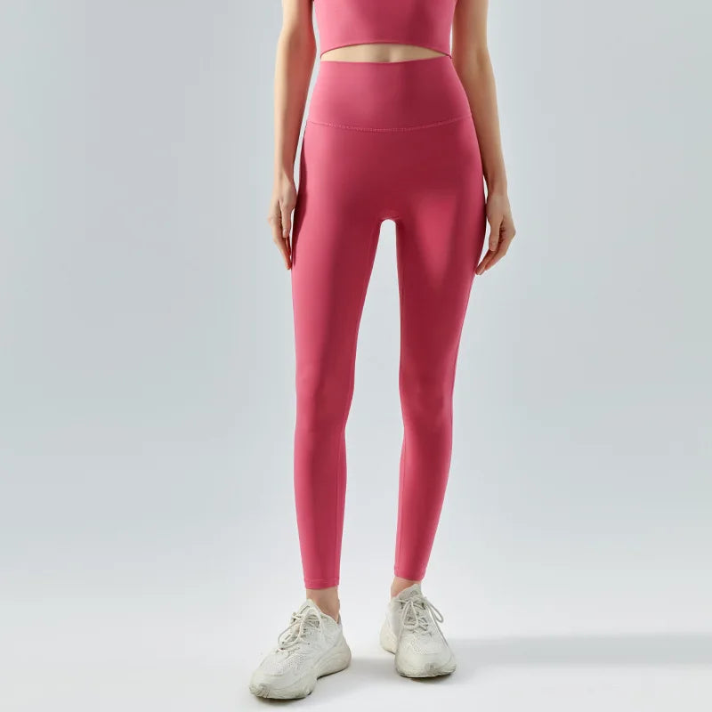 Drune | Emily Sportswear Naked Hochtaillierte Tight Yoga Hosen Doppelseitig Gebürstet Pfirsich Po-Hebende Lauf Sport Fitness Leggings