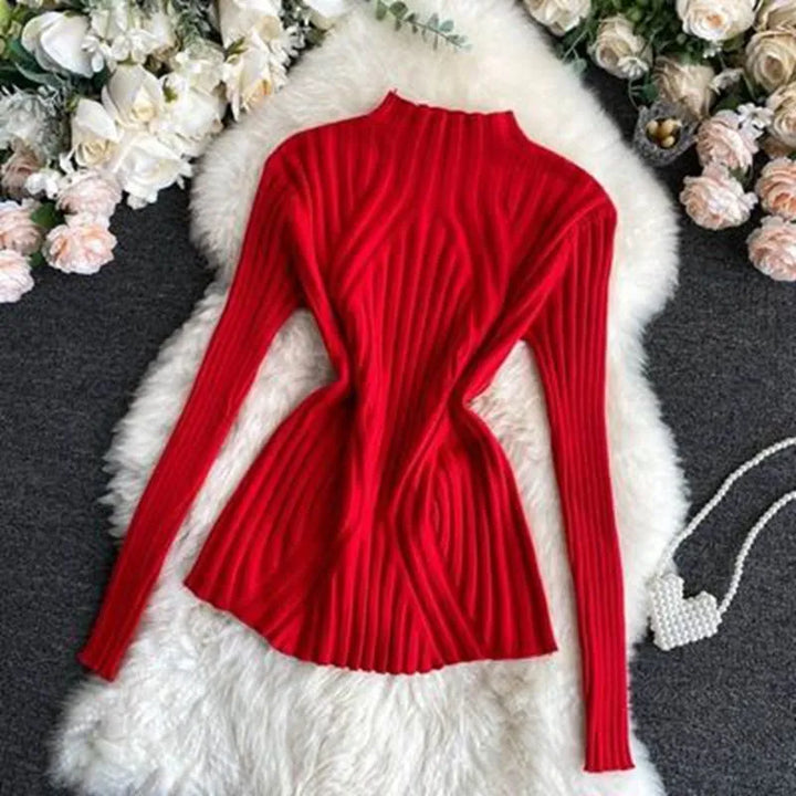 Drune | Damen Strickpullover mit Rollkragen und langen Ärmeln