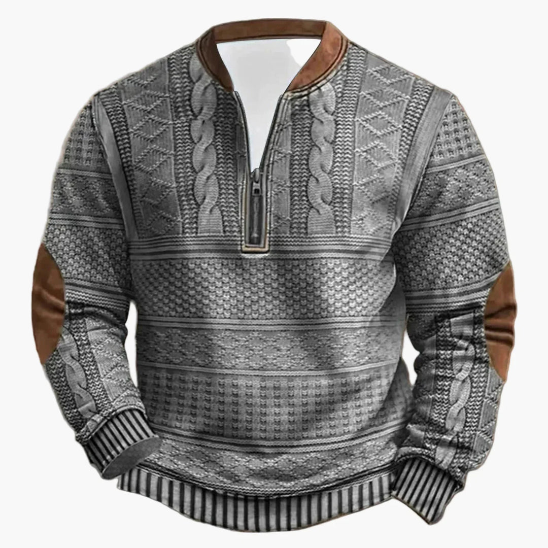 Drune | Outdoor Casual Pullover mit Stehkragen und Zipper - Modischer Freizeit-Sweater für Alltag und Freizeit