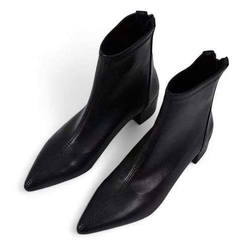 Drune - Stylische Damenschuhe mit spitzem Zehenbereich und Reißverschluss hinten