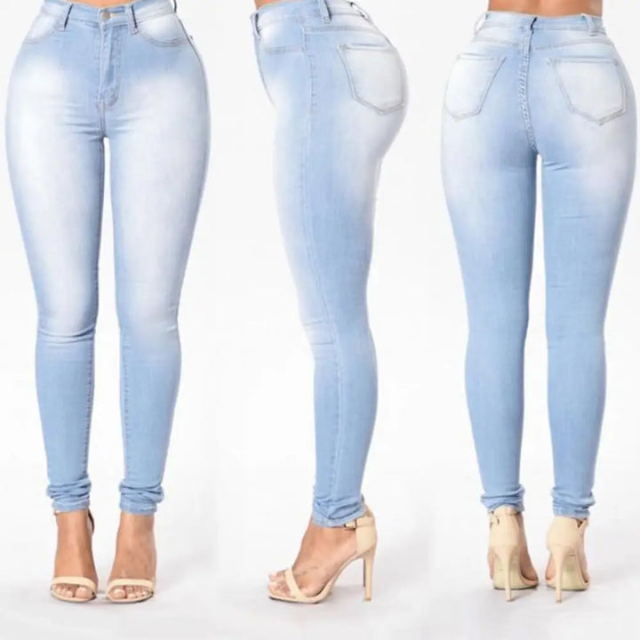 Drune | Trendige Jeans mit hohem Bund und Gummizug