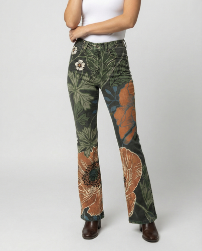 Damen Denim Flared Jeans mit Trendigem Schnitt & Hoher Passform | Drune