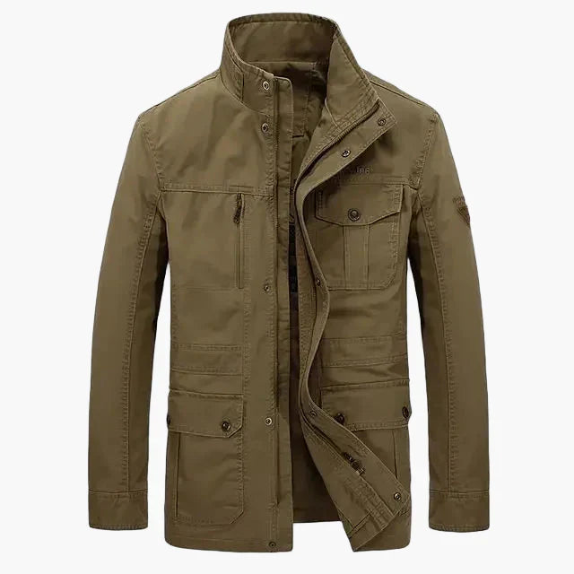 Drune | Outdoor Übergangsjacke mit Stehkragen und Mehrfachtaschen - Lässige Mode für Alltag und Freizeit