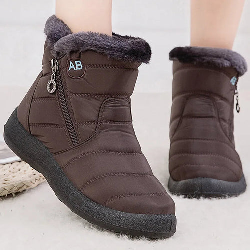 Drune | Schneestiefel - Mid-Calf - Wasserabweisend - Kunstfell gefüttert - Seitenreißverschluss