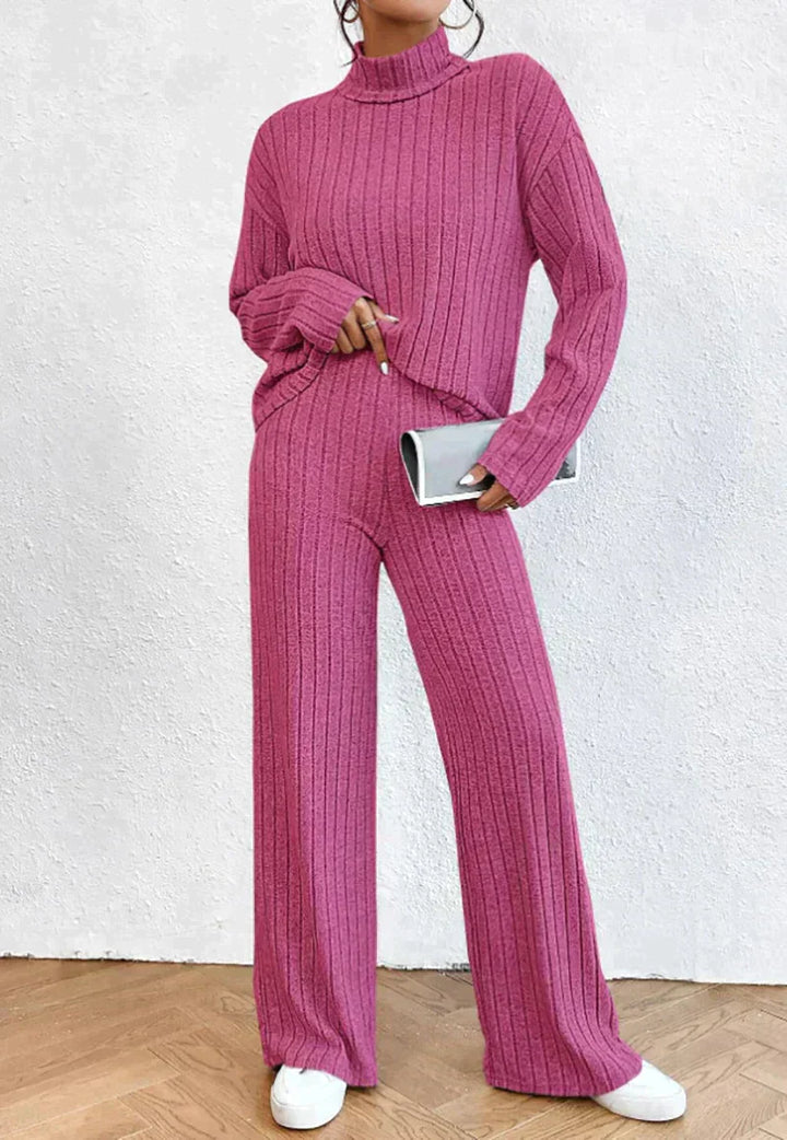 Drune | Gestrickte Hose und Rollkragenpullover für Damen