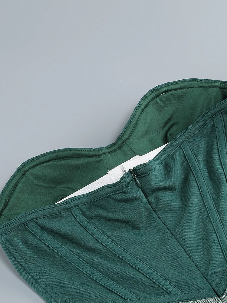 Drune | Glitzer Rückenfrei Abend Maxi Kleid