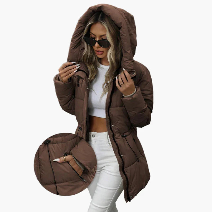 Drune | Winter Steppjacke mit Kapuze - Modischer, warmer Mantel für Freizeit und Alltag