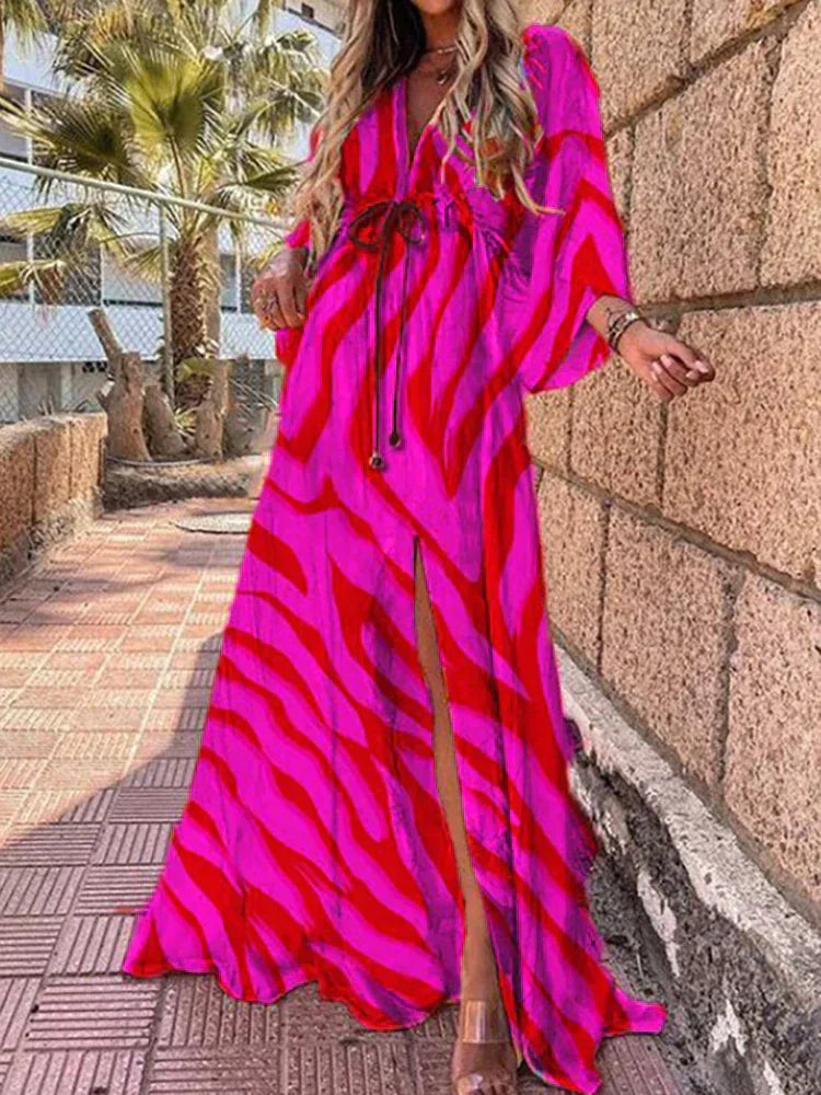 Drune | Elegantes bedrucktes Kleid für den Strand