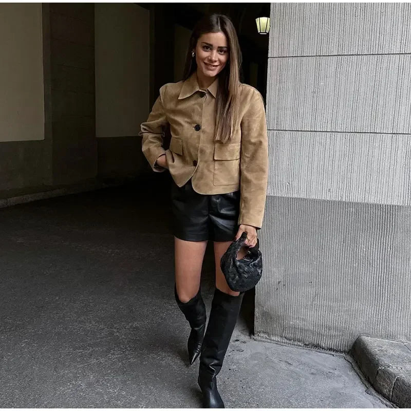 Drune | Damen Wildlederjacke