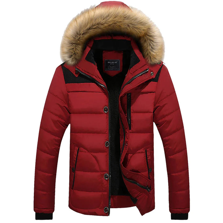 Drune | Herren Winterjacke mit Fellkapuze