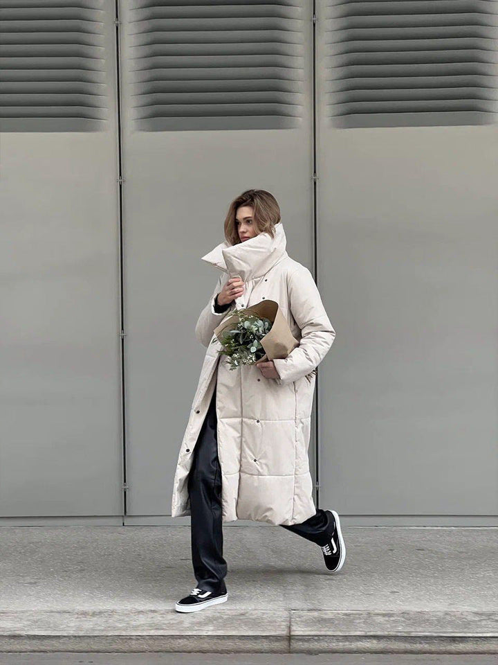Drune | Langer Wintermantel mit breitem elegantem Kragen