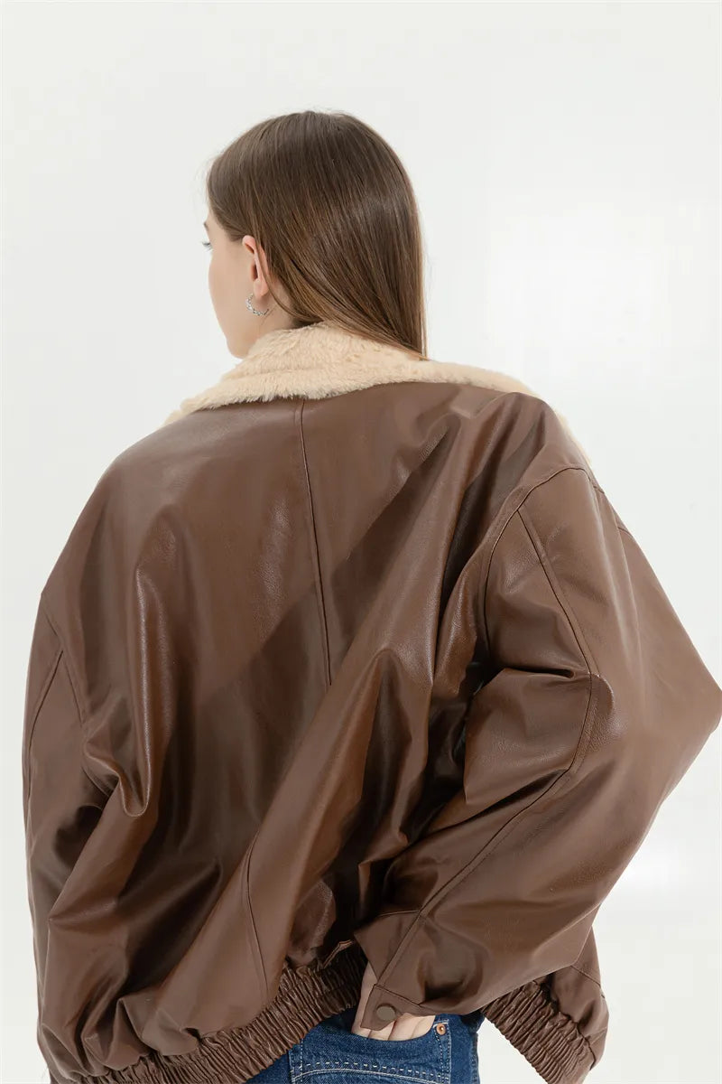 Drune | Leder Winterjacke - Vintage & Stilvoll