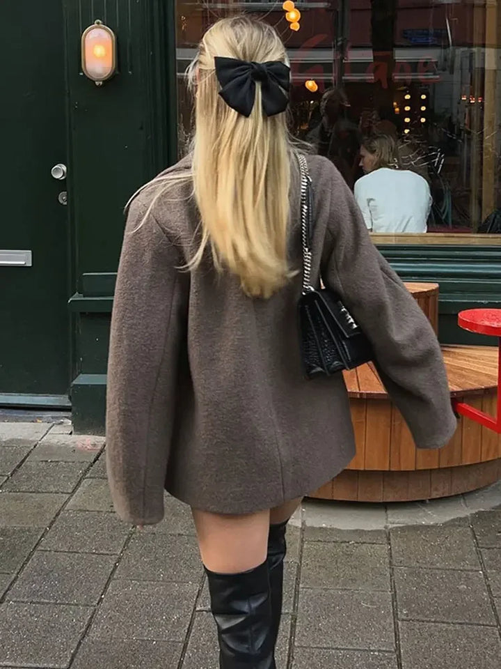 Drune | Damen Oversized Doppelreihiger Mantel