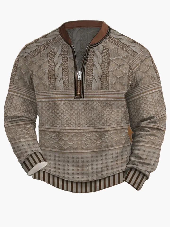 Drune | Strickpullover mit Reißverschluss - Moderner Freizeit-Look für Herbst und Frühling