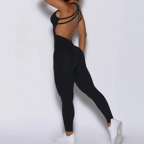 Drune | Sportlicher Jumpsuit Frauen Sportbekleidung Push-Up Gym Set Frauen Fitness Overall Lycra Sport Outfit für Frauen Sportbekleidung Yoga Kleidung Pink