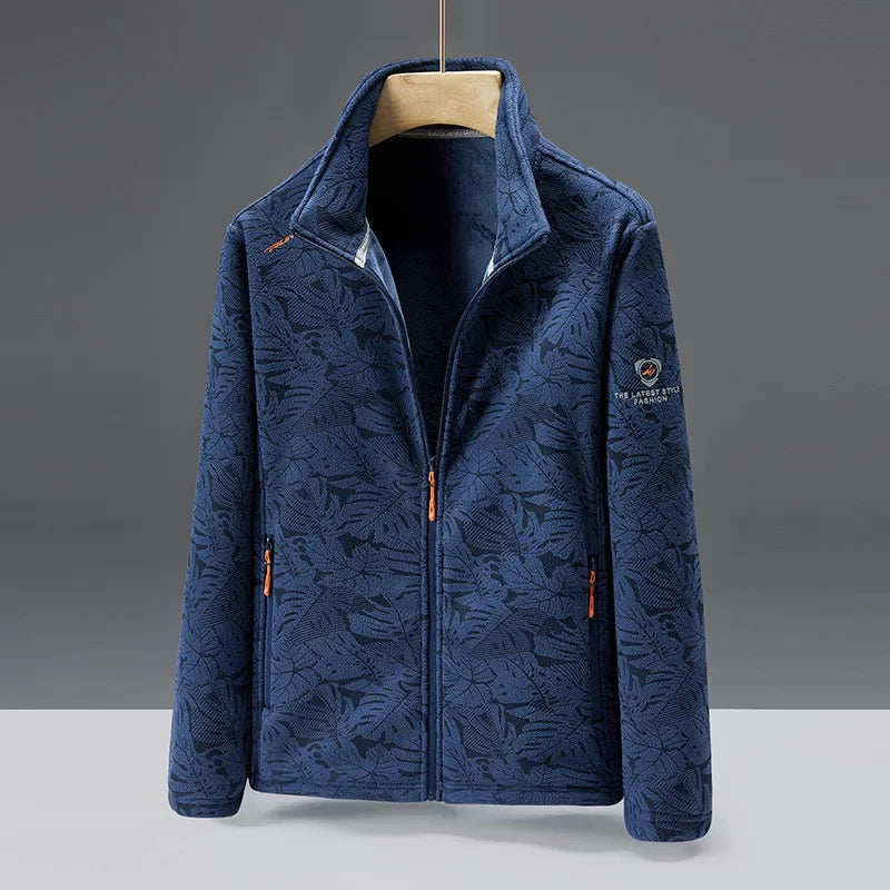 Drune | Fleecejacke Normale Passform Hoher Kragen Reißverschlusstaschen Weiche Textur