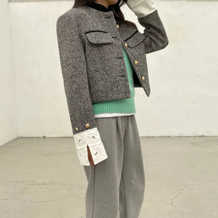 Drune | Karierte Jacke mit Metallknöpfen