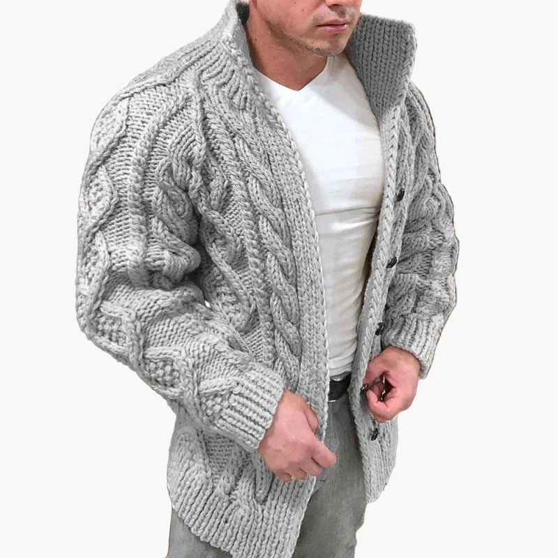 Drune | Strickjacke mit Zopfmuster - Stilvolle Grobstrickjacke für Freizeit und Alltag