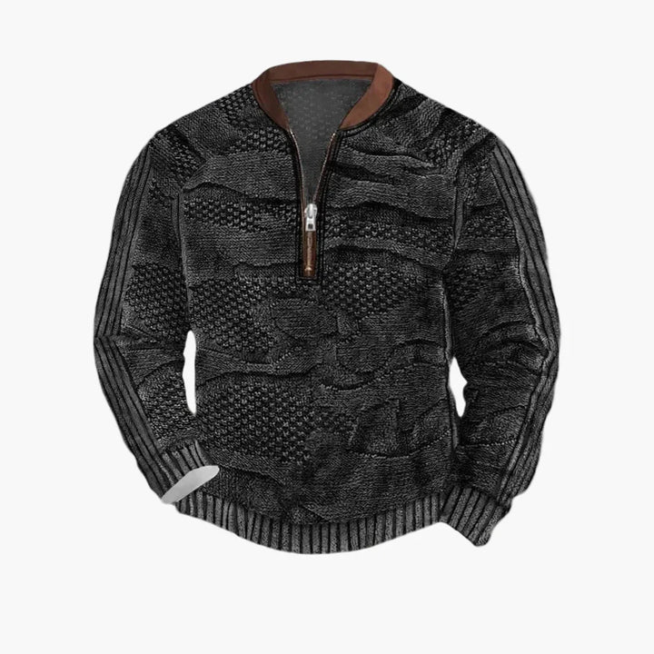 Drune | Strickpullover mit Reißverschluss - Moderner Freizeit-Look für Herbst und Frühling