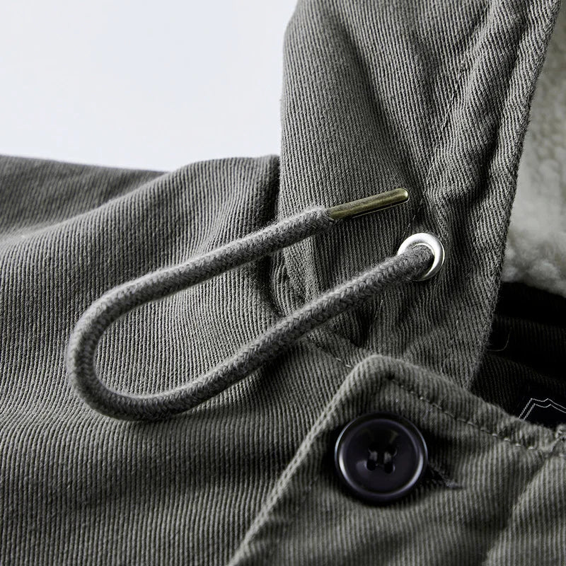 Drune | Warme Winterjacke mit Kapuze Baumwolle Komfort und Robustheit
