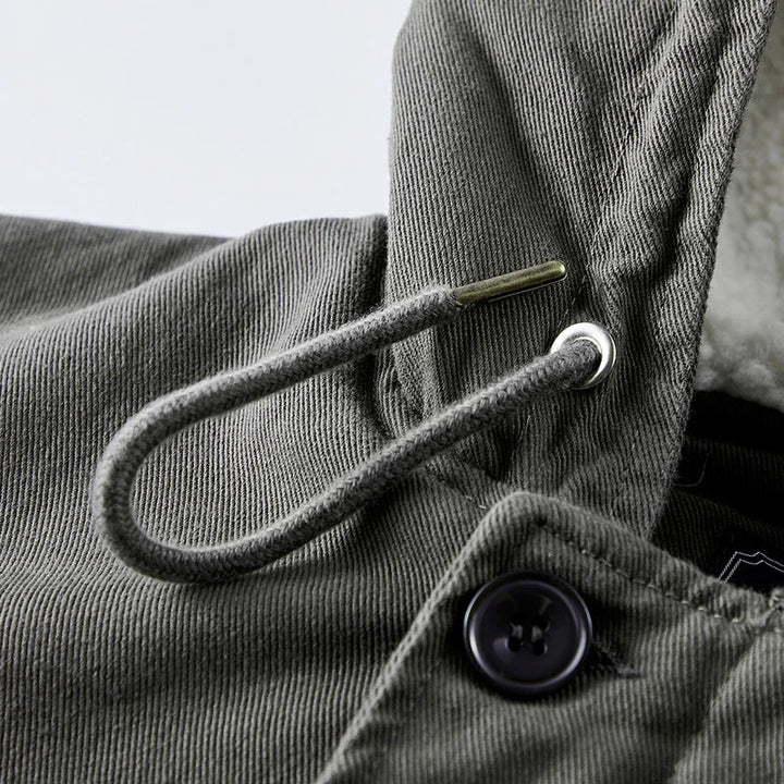 Drune | Warme Winterjacke mit Kapuze Baumwolle Komfort und Robustheit