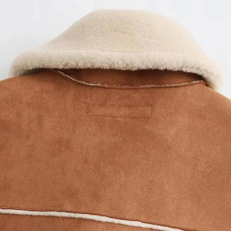 Drune | Shearling-Übermantel