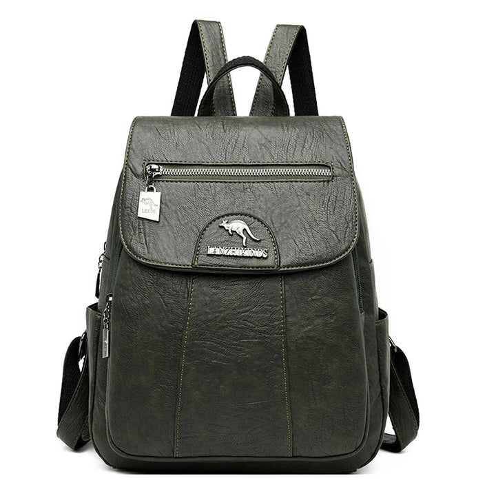 Drune | Großer Leder Rucksack mit DiDrunestahlschutz für Damen