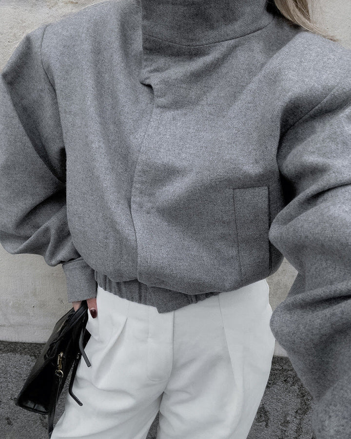 Drune | Kurze Damenjacke mit hohem Kragen